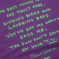 Butter Goods x Daniel Johnston Don't Be Scared T-Shirt in Grape thumbnail