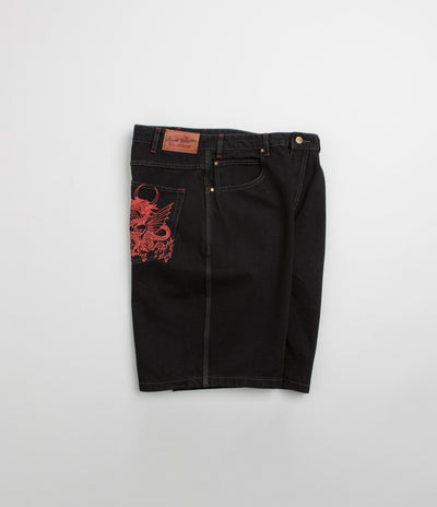 Butter Goods x Daniel Johnston Dragon Denim Shorts - Washed Black