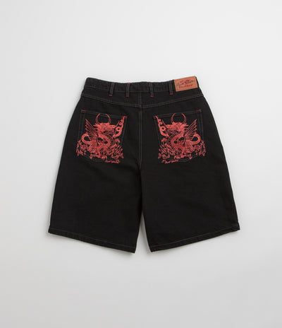 Butter Goods x Daniel Johnston Dragon Denim Shorts - Washed Black