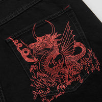 Butter Goods x Daniel Johnston Dragon Denim Shorts - Washed Black thumbnail