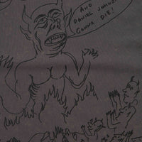Butter Goods x Daniel Johnston Satan T-Shirt in Black Acid Wash thumbnail
