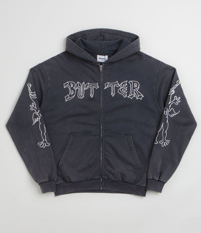 Butter Goods x Daniel Johnston Thirteen Zip-Thru Hoodie - Washed Navy