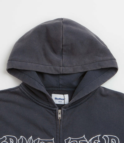 Butter Goods x Daniel Johnston Thirteen Zip-Thru Hoodie - Washed Navy