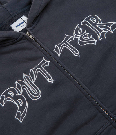 Butter Goods x Daniel Johnston Thirteen Zip-Thru Hoodie - Washed Navy