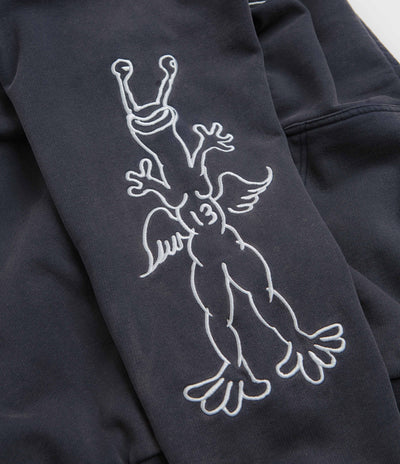 Butter Goods x Daniel Johnston Thirteen Zip-Thru Hoodie - Washed Navy