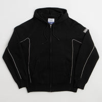 Butter Goods x Dougie George Zip-Thru Knit Hoodie - Black thumbnail