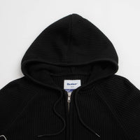 Butter Goods x Dougie George Zip-Thru Knit Hoodie - Black thumbnail