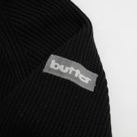 Butter Goods x Dougie George Zip-Thru Knit Hoodie - Black thumbnail