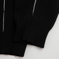 Butter Goods x Dougie George Zip-Thru Knit Hoodie - Black thumbnail