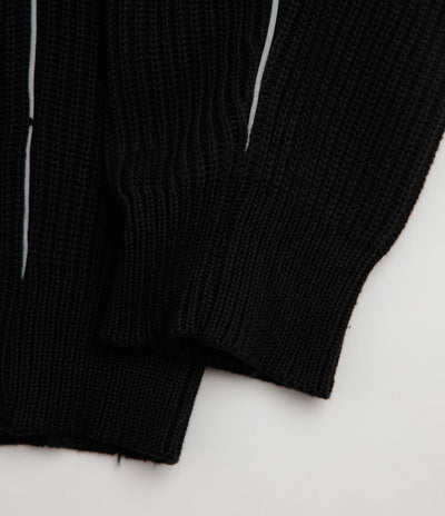 Butter Goods x Dougie George Zip-Thru Knit Hoodie - Black