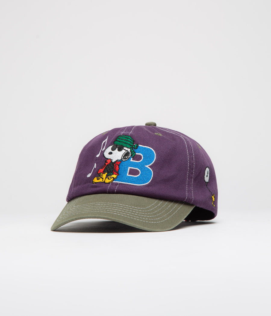 Butter Goods x Peanuts Music Cap - Washed Purple / Fern