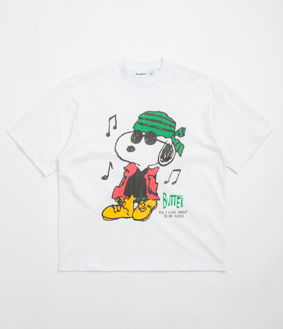 Butter Goods x Peanuts Music T-Shirt - White
