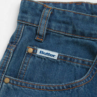 Butter Goods x Peanuts Spike Denim Jeans - Distressed Indigo thumbnail