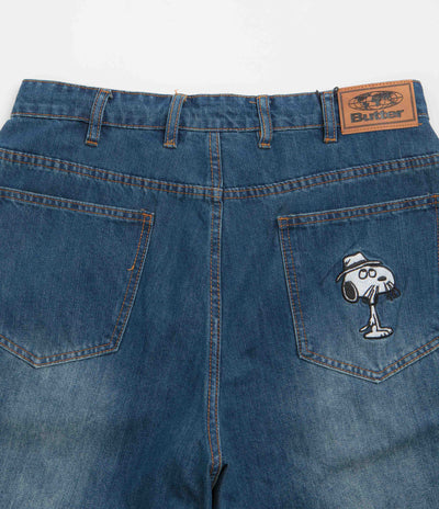 Butter Goods x Peanuts Spike Denim Jeans - Distressed Indigo