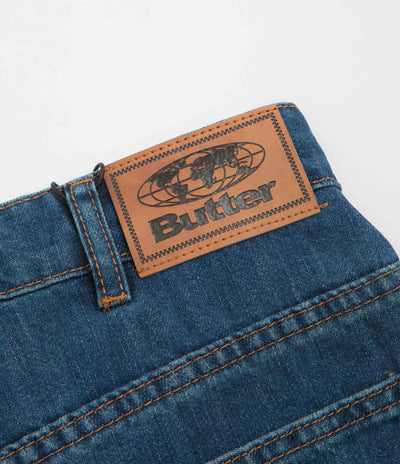 Butter Goods x Peanuts Spike Denim Jeans - Distressed Indigo