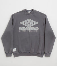 Butter Goods x Umbro Diamond Logo Crewneck Sweatshirt - Washed Slate