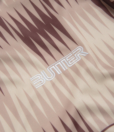 Butter Goods x Umbro Optical Jersey in Brown and Taupe
