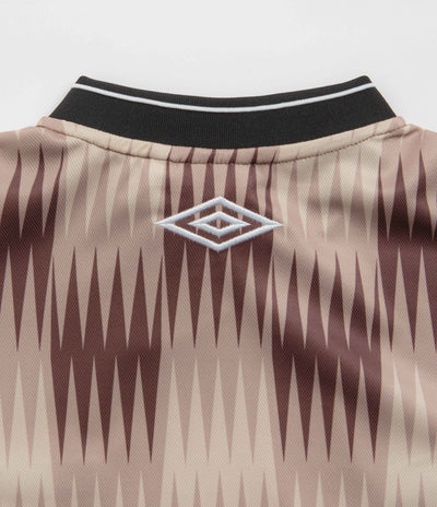 Butter Goods x Umbro Optical Jersey in Brown and Taupe