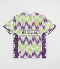 Butter Goods x Umbro Optical Jersey in Grape and Volt
