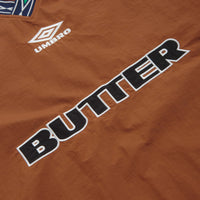 Butter Goods x Umbro Training Sweatshirt in Chocolate and Tan thumbnail