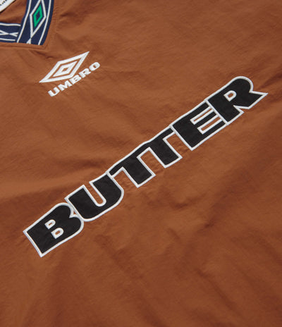 Butter Goods x Umbro Training Sweatshirt in Chocolate and Tan