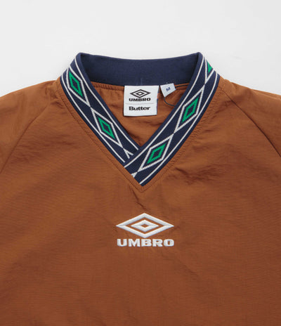 Butter Goods x Umbro Training Sweatshirt in Chocolate and Tan