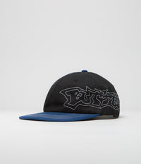 Butter Goods Yard Cap in Black and Royal Blue