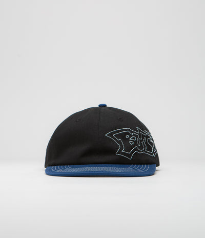 Butter Goods Yard Cap in Black and Royal Blue