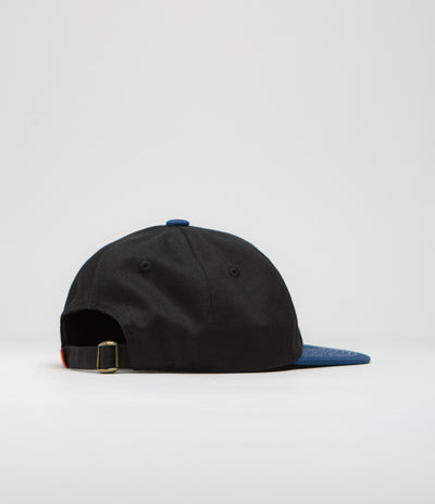 Butter Goods Yard Cap in Black and Royal Blue