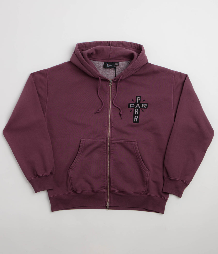 by Parra A Cross To Bear Zip Hoodie - Purple