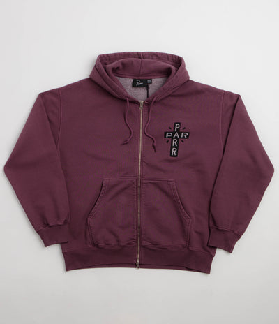by Parra A Cross To Bear Zip Hoodie - Purple