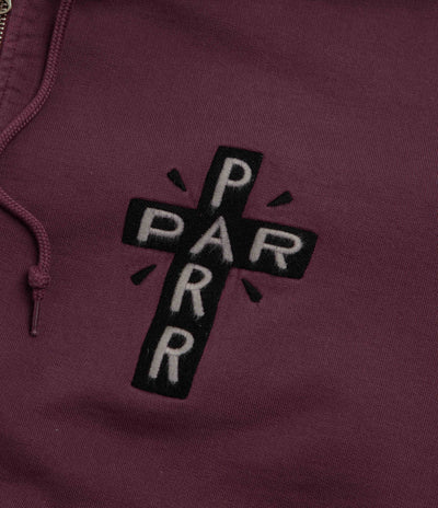 by Parra A Cross To Bear Zip Hoodie - Purple