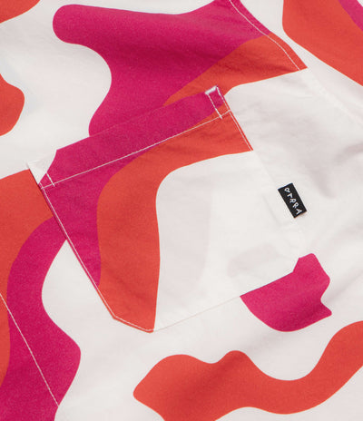by Parra Abstract Mountain Short Sleeve Shirt in Red