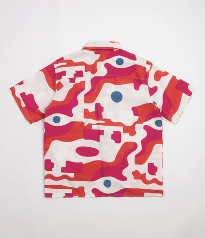 by Parra Abstract Mountain Short Sleeve Shirt in Red