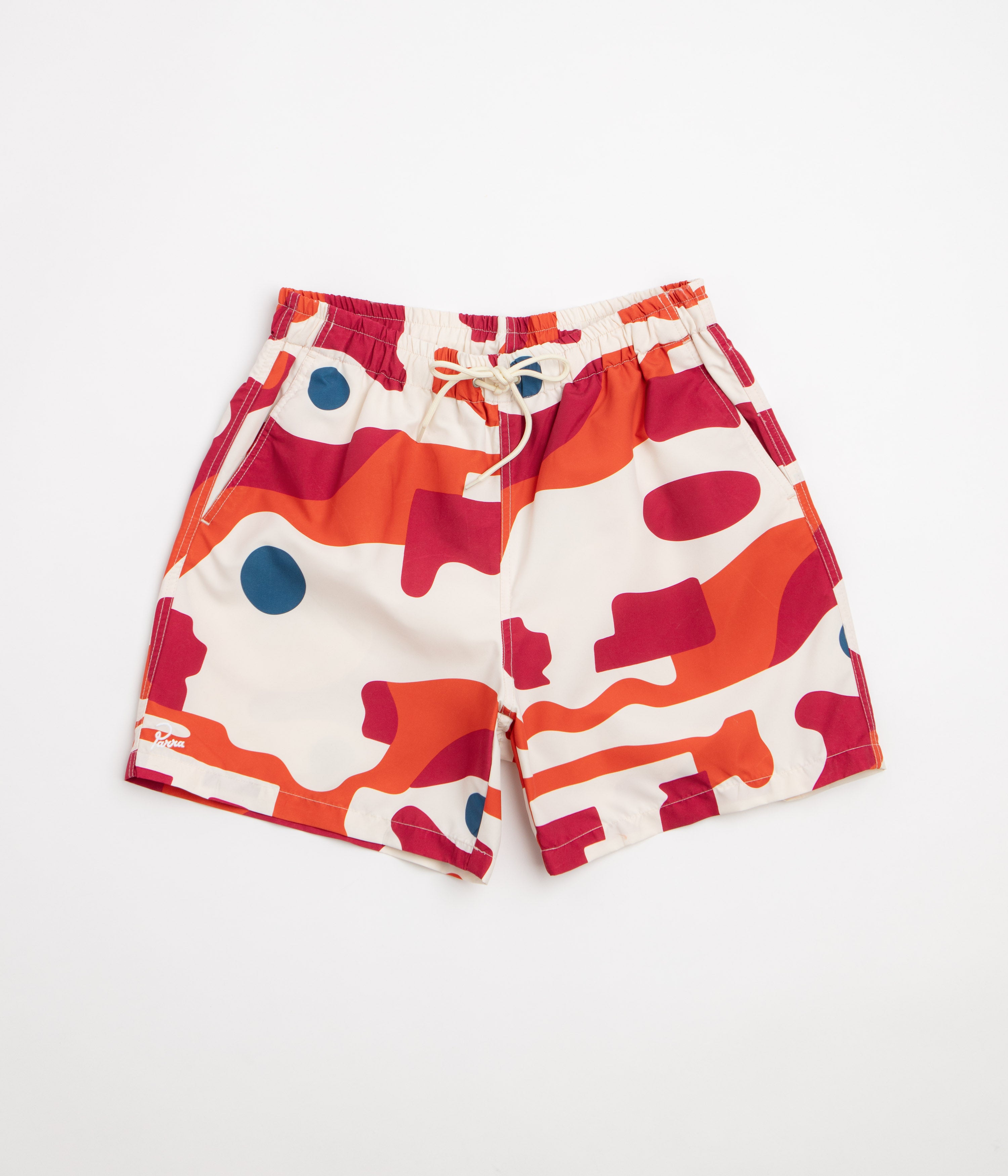 by Parra Abstract Mountain Swim Shorts in Red