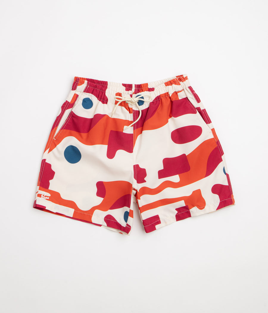 by Parra Abstract Mountain Swim Shorts in Red