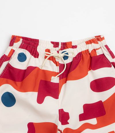 by Parra Abstract Mountain Swim Shorts in Red
