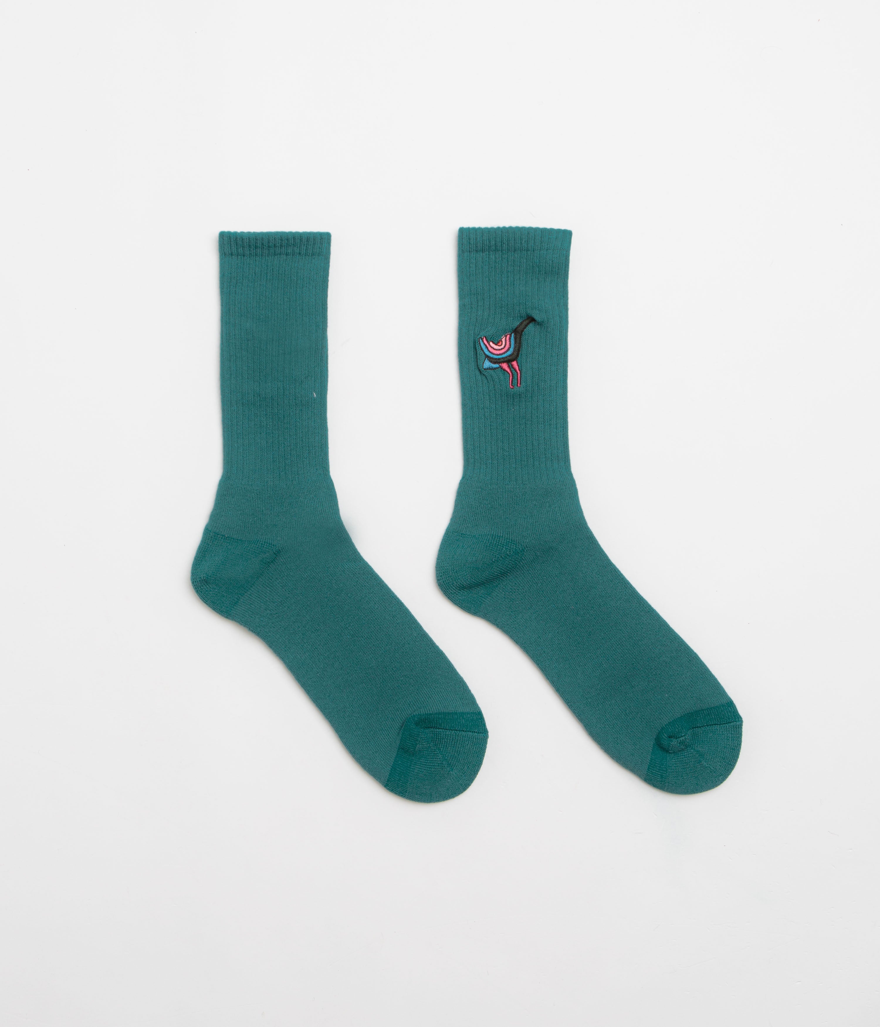 by Parra Angry Duck Crew Socks in Pine Green