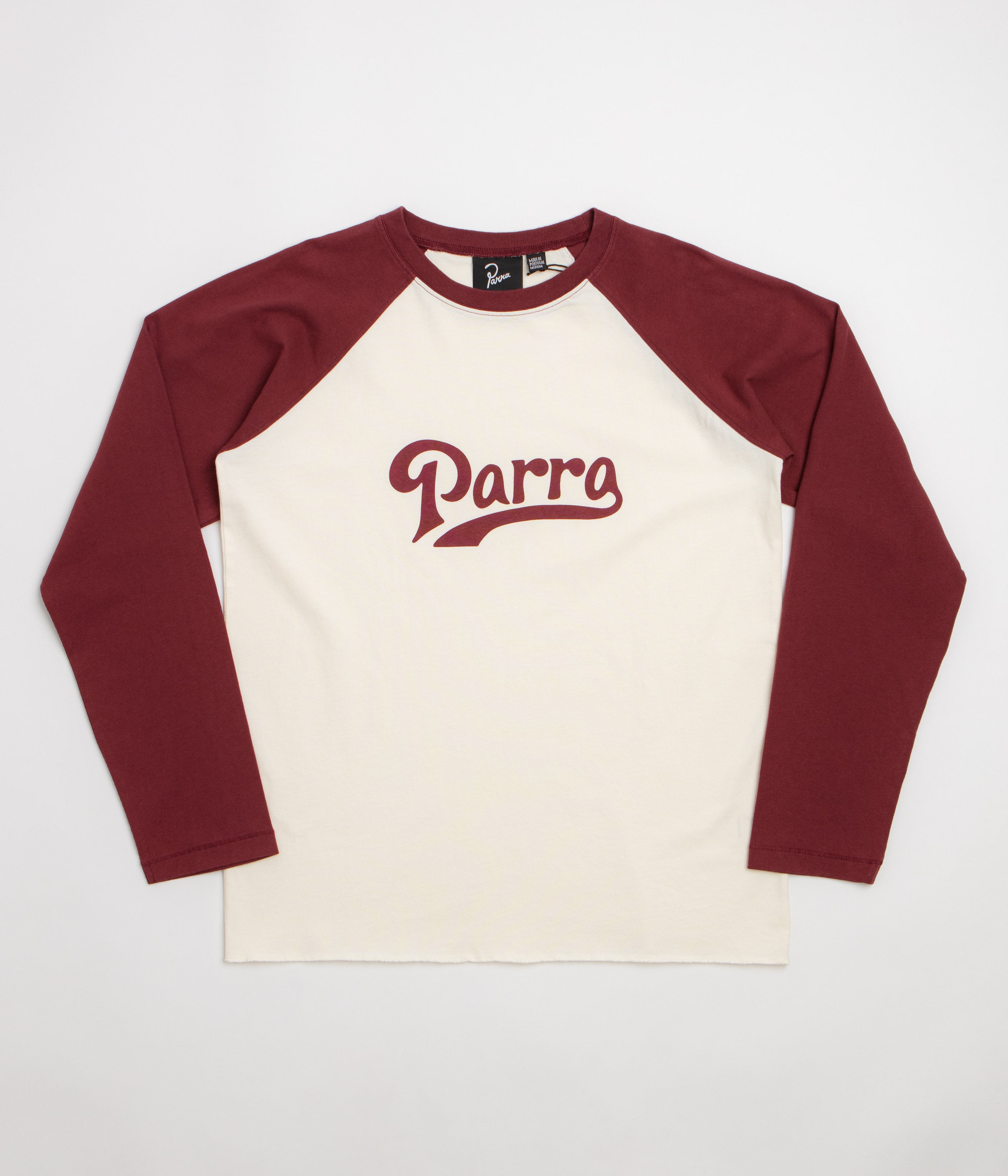 by Parra Baller Of The Based Raglan Long Sleeve T-Shirt in Dark Red
