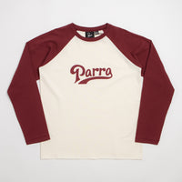 by Parra Baller Of The Based Raglan Long Sleeve T-Shirt in Dark Red thumbnail