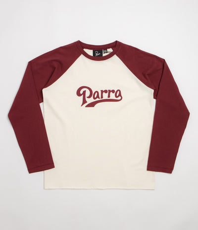 by Parra Baller Of The Based Raglan Long Sleeve T-Shirt in Dark Red