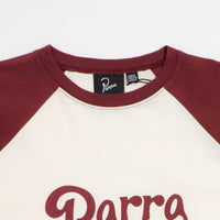by Parra Baller Of The Based Raglan Long Sleeve T-Shirt in Dark Red thumbnail
