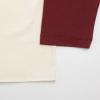 by Parra Baller Of The Based Raglan Long Sleeve T-Shirt in Dark Red thumbnail