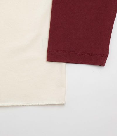 by Parra Baller Of The Based Raglan Long Sleeve T-Shirt in Dark Red