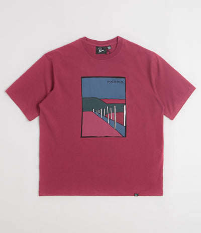 by Parra Beach Parking T-Shirt - Raspberry