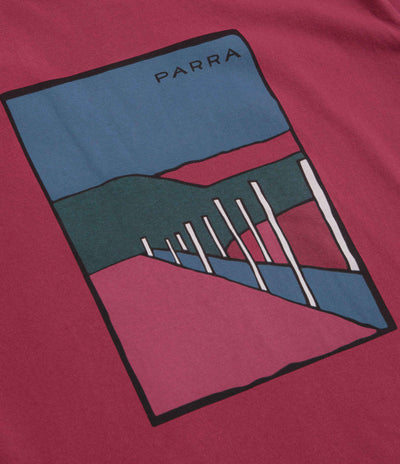 by Parra Beach Parking T-Shirt - Raspberry