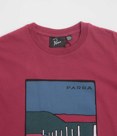 by Parra Beach Parking T-Shirt - Raspberry