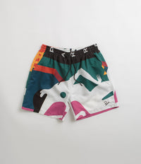 by Parra Beached In White Swim Shorts in Multi