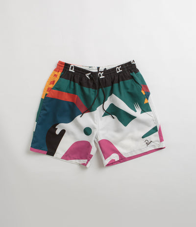 by Parra Beached In White Swim Shorts in Multi