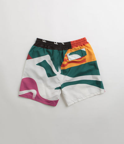 by Parra Beached In White Swim Shorts in Multi